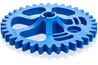 Photo of 3D printed gear from Ultimaker